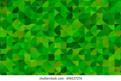 Light Green vector red banner with set of circles, dots. Donuts Background. Creative Design Template. Technological halftone illustration.