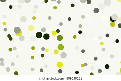 Light Green vector red banner with set of circles, dots. Donuts Background. Creative Design Template. Technological halftone illustration.