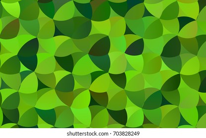 Light Green vector red banner with set of circles, dots. Donuts Background. Creative Design Template. Technological halftone illustration.