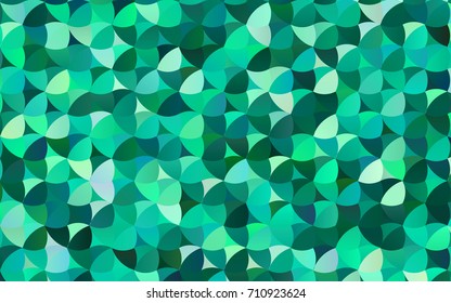 Light Green vector red banner with set of circles, dots. Donuts Background. Creative Design Template. Technological halftone illustration.
