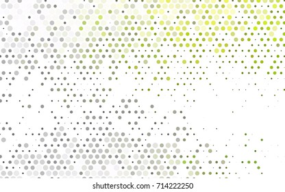 Light Green vector red banner with set of circles, dots. Donuts Background. Creative Design Template. Technological halftone illustration.