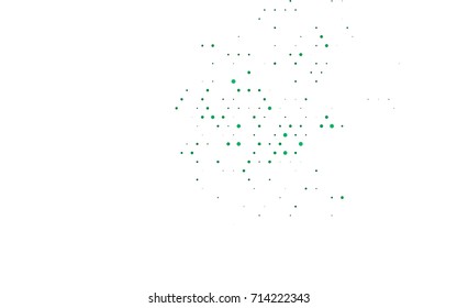 Light Green vector red banner with set of circles, dots. Donuts Background. Creative Design Template. Technological halftone illustration.