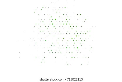 Light Green vector red banner with set of circles, dots. Donuts Background. Creative Design Template. Technological halftone illustration.