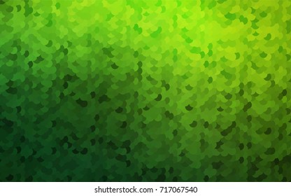 Light Green vector red banner with set of circles, dots. Donuts Background. Creative Design Template. Technological halftone illustration.