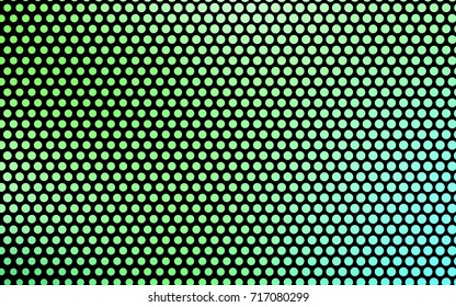 Light Green vector red banner with set of circles, dots. Donuts Background. Creative Design Template. Technological halftone illustration.