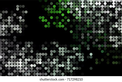 Light Green vector red banner with set of circles, dots. Donuts Background. Creative Design Template. Technological halftone illustration.