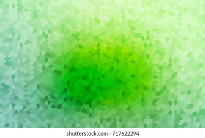 Light Green vector red banner with set of circles, dots. Donuts Background. Creative Design Template. Technological halftone illustration.