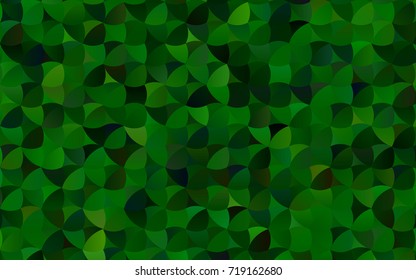 Light Green vector red banner with set of circles, dots. Donuts Background. Creative Design Template. Technological halftone illustration.