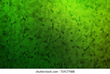 Light Green vector red banner with set of circles, dots. Donuts Background. Creative Design Template. Technological halftone illustration.