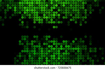 Light Green vector red banner with set of circles, dots. Donuts Background. Creative Design Template. Technological halftone illustration.