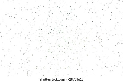 Light Green vector red banner with set of circles, dots. Donuts Background. Creative Design Template. Technological halftone illustration.