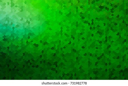 Light Green vector red banner with set of circles, dots. Donuts Background. Creative Design Template. Technological halftone illustration.