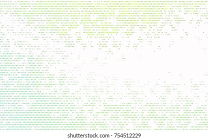 Light Green vector red banner with set of circles, dots. Donuts Background. Creative Design Template. Technological halftone illustration.