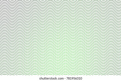 Light Green vector red banner with set of circles, dots. Donuts Background. Creative Design Template. Technological halftone illustration.