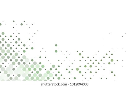 Light Green vector red pattern of geometric circles, shapes. Colorful mosaic banner. Geometric background with colored disks.