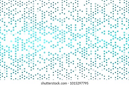 Light Green vector red pattern of geometric circles, shapes. Colorful mosaic banner. Geometric background with colored disks.