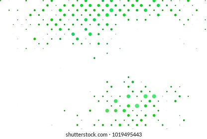 Light Green vector red pattern of geometric circles, shapes. Colorful mosaic banner. Geometric background with colored disks.