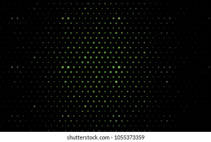 Light Green vector red pattern of geometric circles, shapes. Colorful mosaic banner. Geometric background with colored disks.