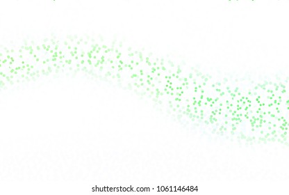 Light Green vector red pattern of geometric circles, shapes. Colorful mosaic banner. Geometric background with colored disks.