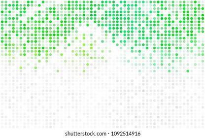 Light Green vector red pattern of geometric circles, shapes. Colorful mosaic banner. Geometric background with colored disks.
