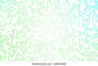 Light Green vector red pattern of geometric circles, shapes. Colorful mosaic banner. Geometric background with colored disks.
