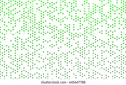 Light Green vector red pattern of geometric circles, shapes. Colorful mosaic banner. Geometric background with colored disks.