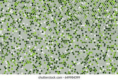 Light Green vector red pattern of geometric circles, shapes. Colorful mosaic banner. Geometric background with colored disks.