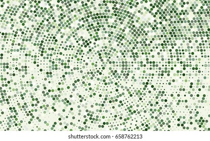 Light Green vector red pattern of geometric circles, shapes. Colorful mosaic banner. Geometric background with colored disks.