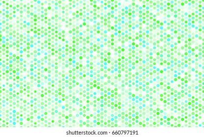 Light Green vector red pattern of geometric circles, shapes. Colorful mosaic banner. Geometric background with colored disks.