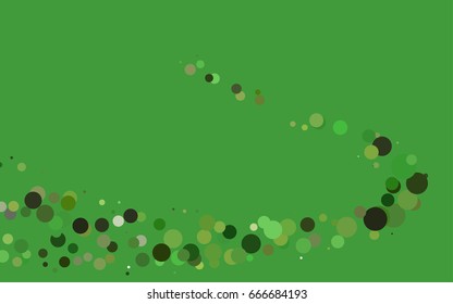 Light Green vector red pattern of geometric circles, shapes. Colorful mosaic banner. Geometric background with colored disks.
