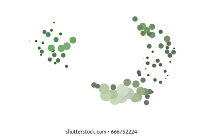 Light Green vector red pattern of geometric circles, shapes. Colorful mosaic banner. Geometric background with colored disks.