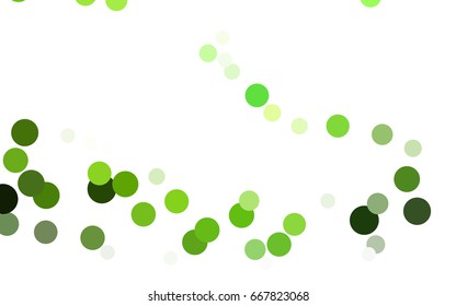 Light Green vector red pattern of geometric circles, shapes. Colorful mosaic banner. Geometric background with colored disks.
