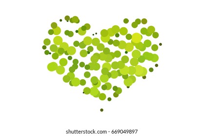 Light Green vector red pattern of geometric circles, shapes. Colorful mosaic banner. Geometric background with colored disks.