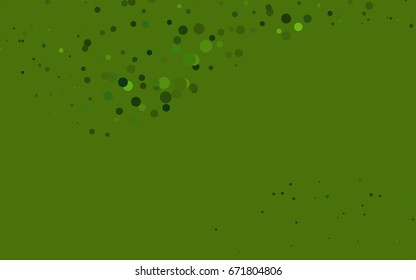 Light Green vector red pattern of geometric circles, shapes. Colorful mosaic banner. Geometric background with colored disks.