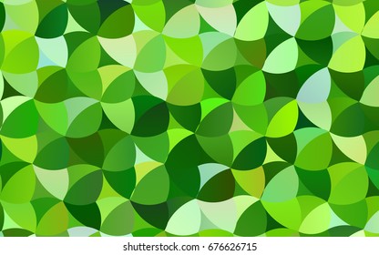 Light Green vector red pattern of geometric circles, shapes. Colorful mosaic banner. Geometric background with colored disks.