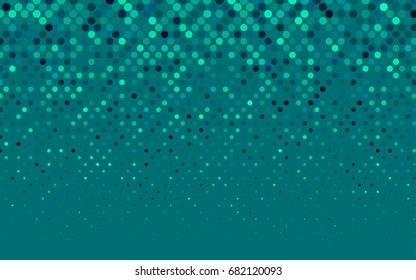 Light Green vector red pattern of geometric circles, shapes. Colorful mosaic banner. Geometric background with colored disks.