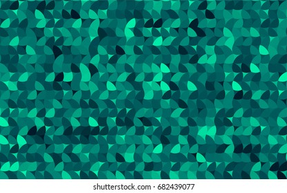 Light Green vector red pattern of geometric circles, shapes. Colorful mosaic banner. Geometric background with colored disks.