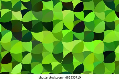 Light Green vector red pattern of geometric circles, shapes. Colorful mosaic banner. Geometric background with colored disks.