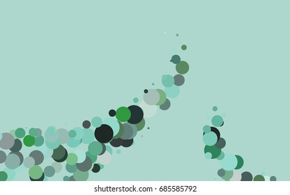 Light Green vector red pattern of geometric circles, shapes. Colorful mosaic banner. Geometric background with colored disks.