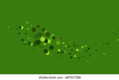 Light Green vector red pattern of geometric circles, shapes. Colorful mosaic banner. Geometric background with colored disks.