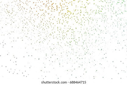Light Green vector red pattern of geometric circles, shapes. Colorful mosaic banner. Geometric background with colored disks.