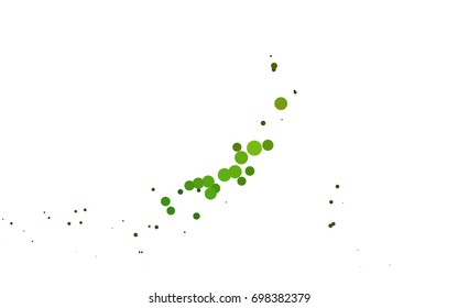 Light Green vector red pattern of geometric circles, shapes. Colorful mosaic banner. Geometric background with colored disks.