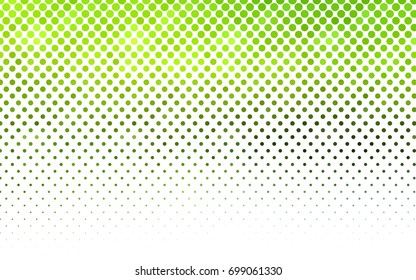 Light Green vector red pattern of geometric circles, shapes. Colorful mosaic banner. Geometric background with colored disks.