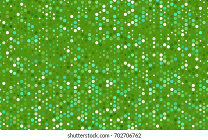 Light Green vector red pattern of geometric circles, shapes. Colorful mosaic banner. Geometric background with colored disks.
