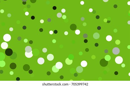 Light Green vector red pattern of geometric circles, shapes. Colorful mosaic banner. Geometric background with colored disks.