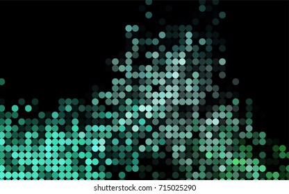 Light Green vector red pattern of geometric circles, shapes. Colorful mosaic banner. Geometric background with colored disks.