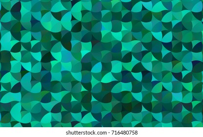 Light Green vector red pattern of geometric circles, shapes. Colorful mosaic banner. Geometric background with colored disks.