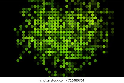 Light Green vector red pattern of geometric circles, shapes. Colorful mosaic banner. Geometric background with colored disks.