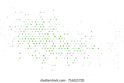 Light Green vector red pattern of geometric circles, shapes. Colorful mosaic banner. Geometric background with colored disks.