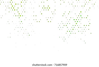 Light Green vector red pattern of geometric circles, shapes. Colorful mosaic banner. Geometric background with colored disks.